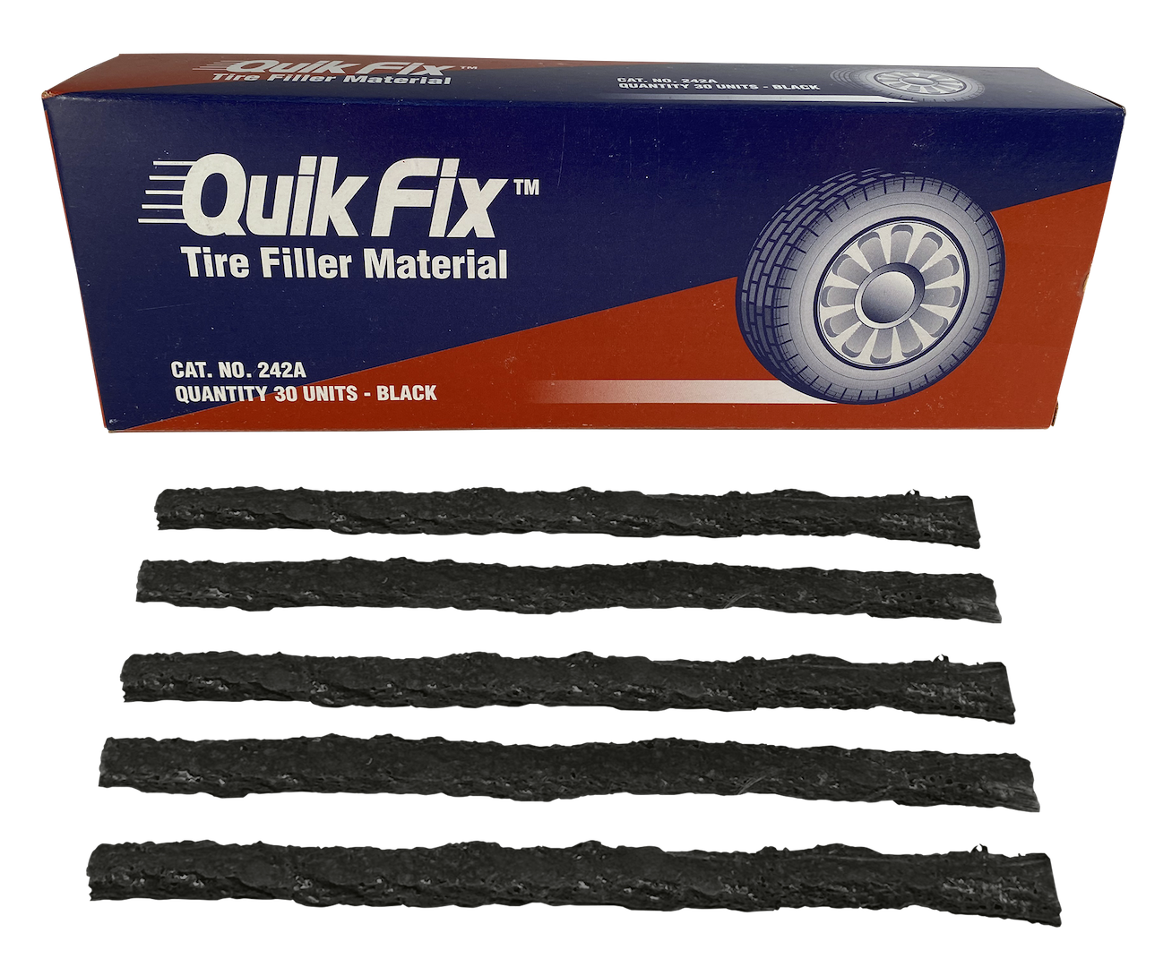 Thick Black String Repair (6mm) 8"  Box = 30