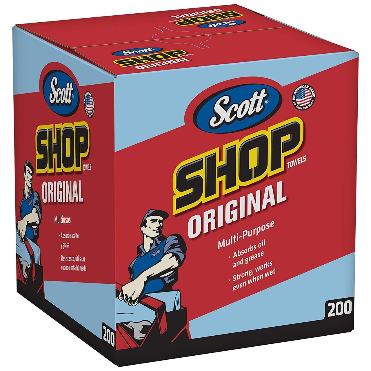 SCOTT 75190 SHOP TOWELS IN A BOX 10X14, 200 SHEETS SCOTT 75190 SHOP TOWELS IN A BOX 10X14, 200 SHEETS